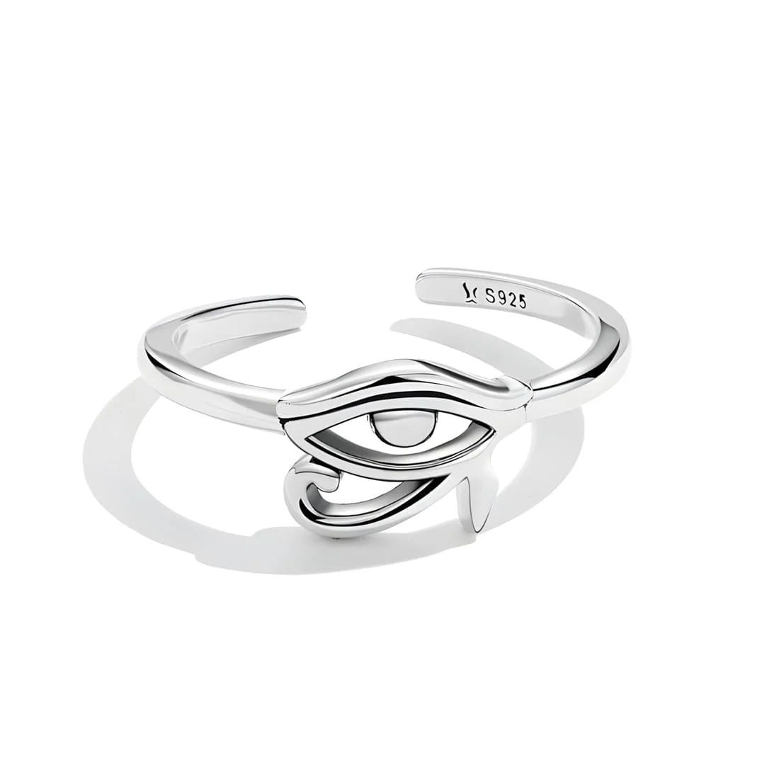 Anillo Ojo de Horus <myexti><span>Plata de Ley 925, chapada en oro blanco - ajustable</span></myexti> - Imagen 3