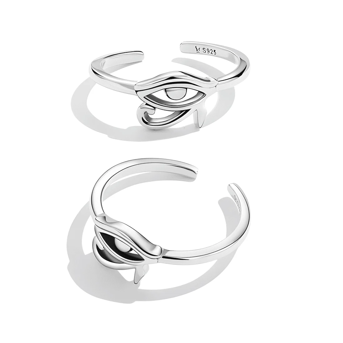 Anillo Ojo de Horus <myexti><span>Plata de Ley 925, chapada en oro blanco - ajustable</span></myexti> - Imagen 4