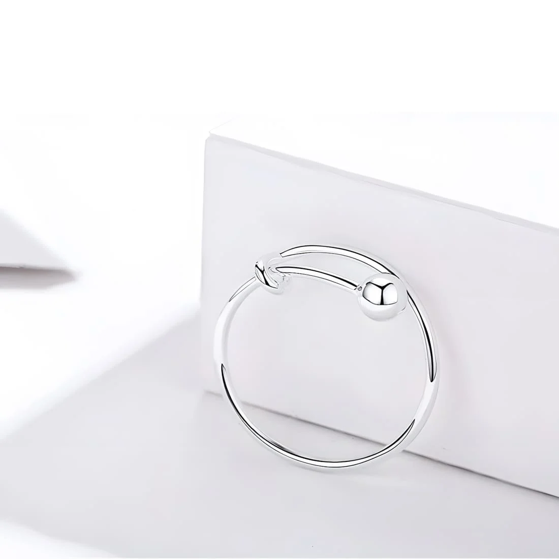 Anillo de Esfera <myexti><span>Plata de Ley 925, chapada en oro blanco - ajustable</span></myexti> - Imagen 5