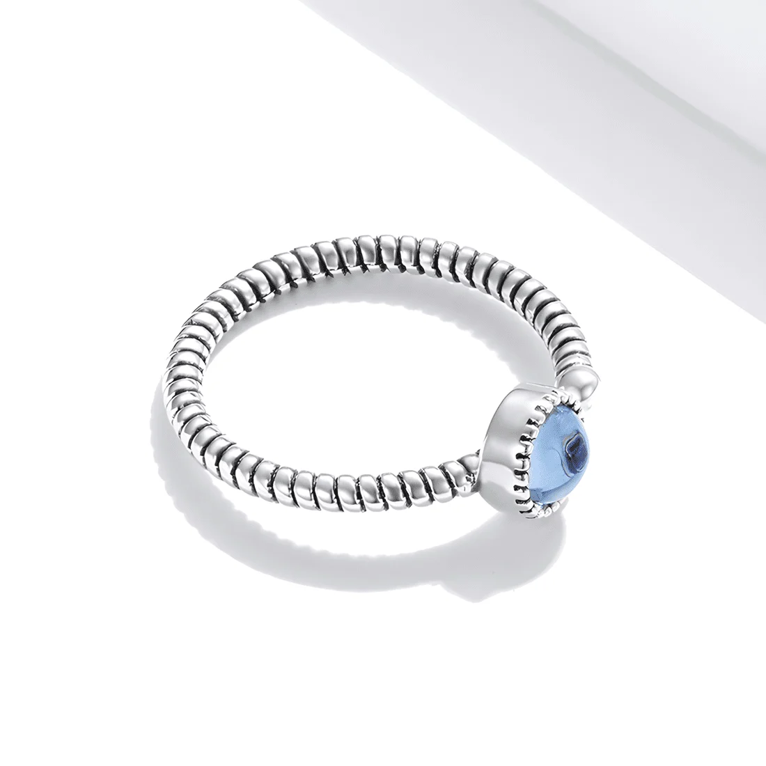 Anillo de Piedra Lunar <myexti><span>Plata de Ley 925, chapada en oro blanco, con piedra lunar - ajustable</span></myexti> - Imagen 5