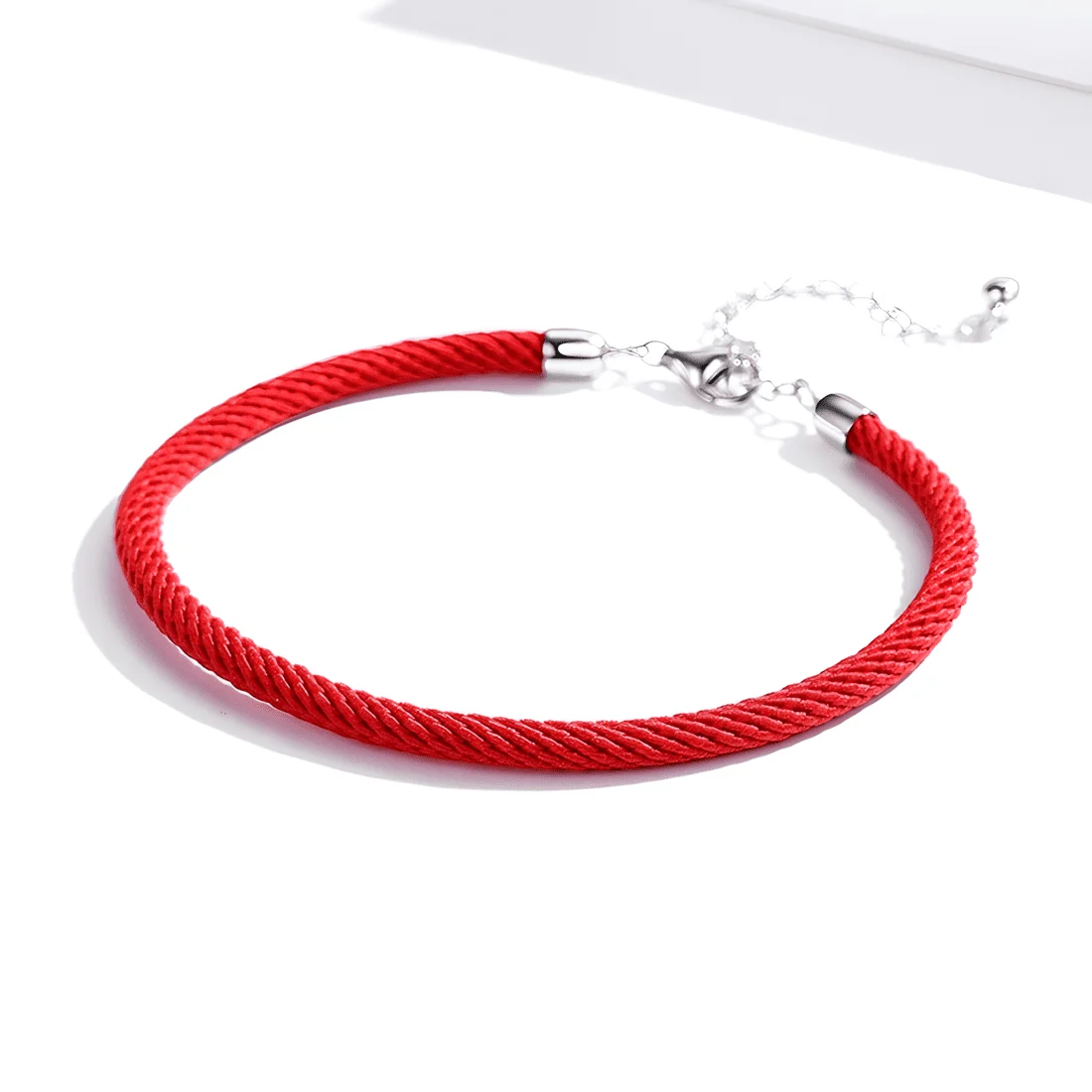 Pulsera de Cuerda Roja <myexti><span>de estilo náutico, con longitud ajustable y cierre en Plata de Ley 925 chapada en oro blanco</span></myexti> - Imagen 5