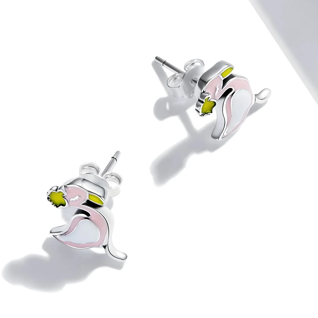 Pendientes de Flamenco <myexti><span>Plata de Ley 925, chapada en oro blanco, esmaltados a mano</span></myexti> - Imagen 5