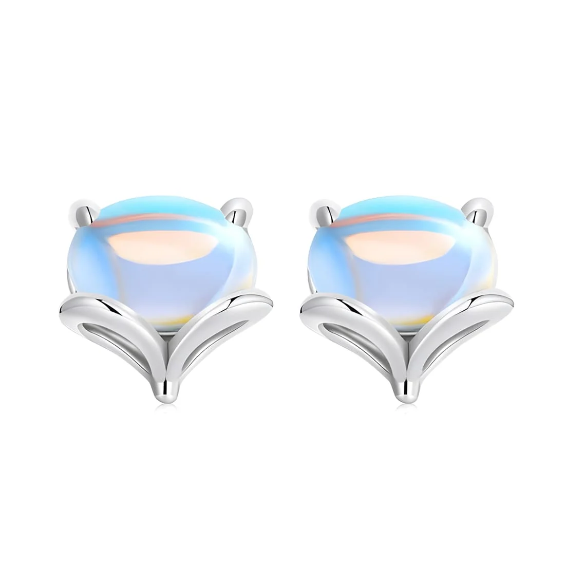 Pendientes de Zorros con Ópalo <myexti><span>Plata de Ley 925, chapada en oro blanco</span></myexti>