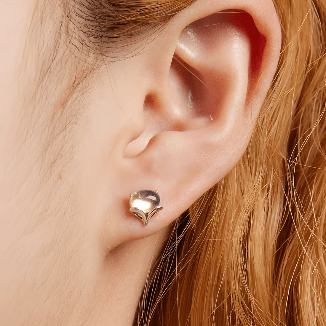 Pendientes de Zorros con Ópalo <myexti><span>Plata de Ley 925, chapada en oro blanco</span></myexti> - Imagen 2