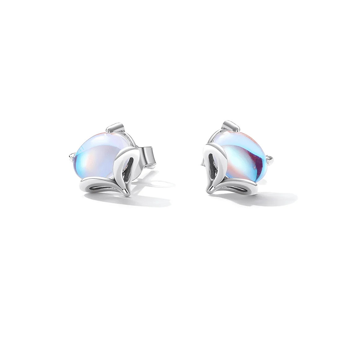 Pendientes de Zorros con Ópalo <myexti><span>Plata de Ley 925, chapada en oro blanco</span></myexti> - Imagen 3