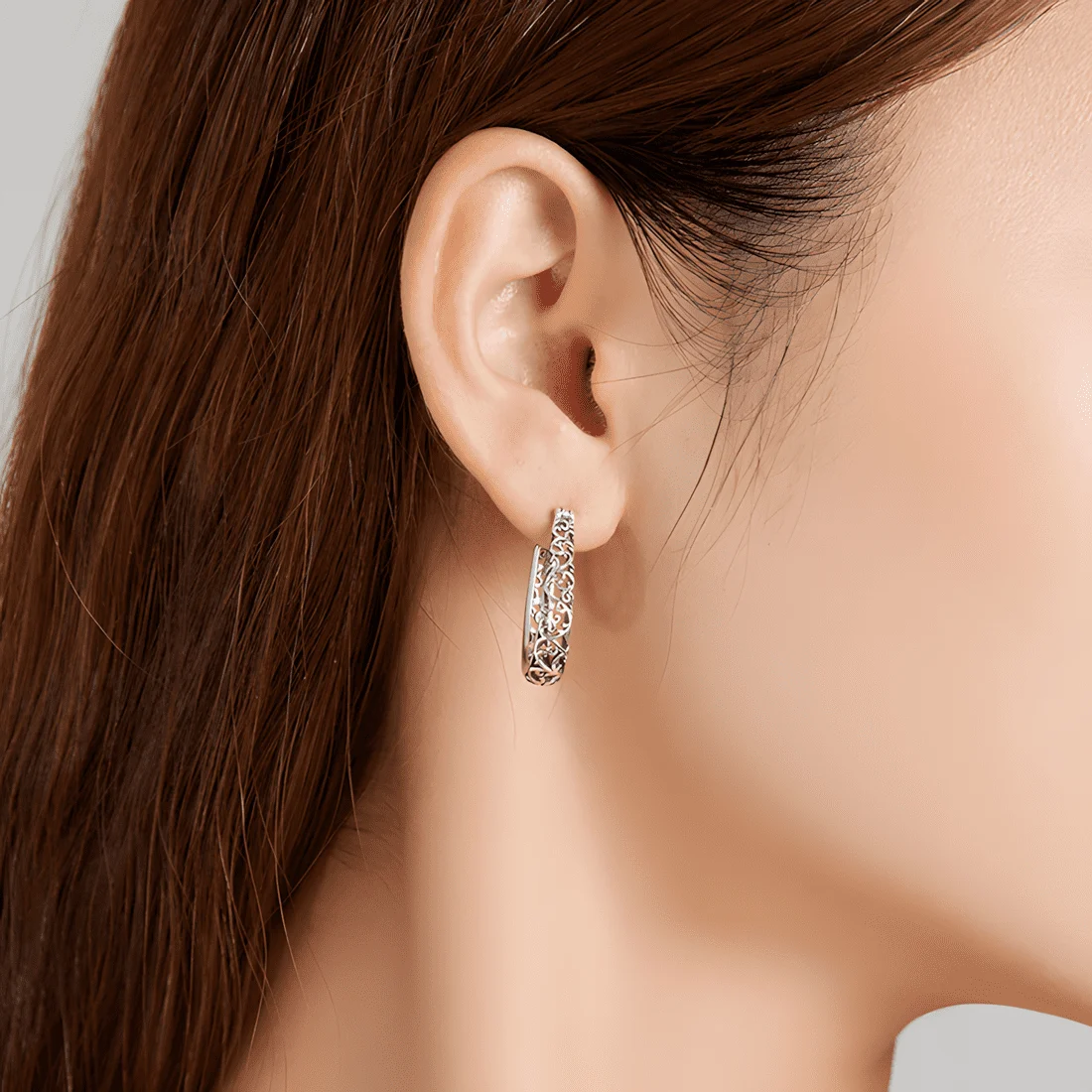 Pendientes de Aro Vintage <myexti><span>Plata de Ley 925, chapada en oro blanco</span></myexti> - Imagen 2