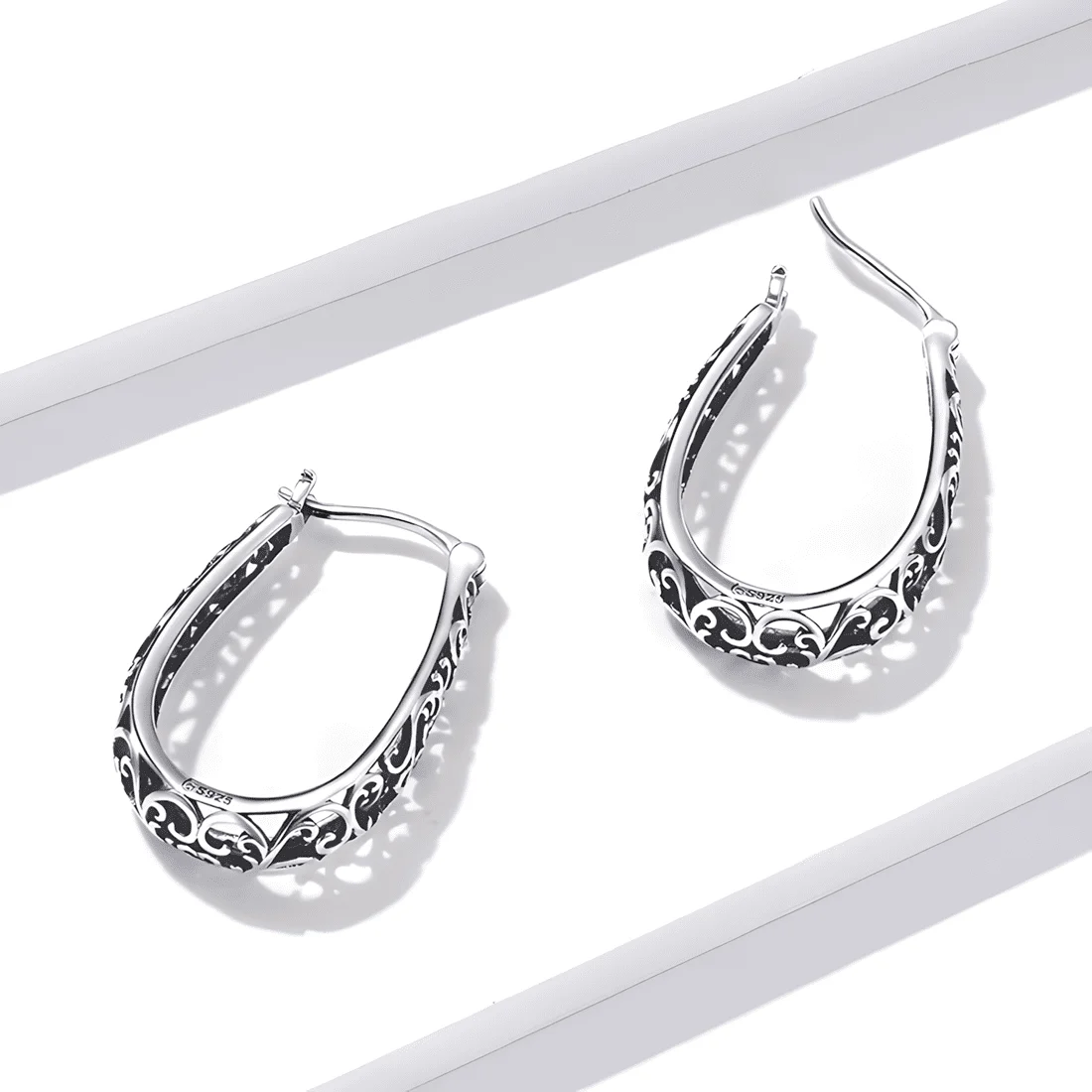 Pendientes de Aro Vintage <myexti><span>Plata de Ley 925, chapada en oro blanco</span></myexti> - Imagen 5