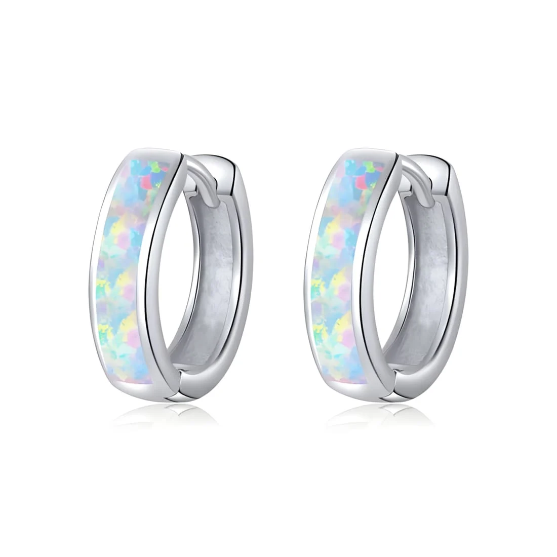 Pendientes de Aro con Ópalos <myexti><span>Plata de Ley 925, chapada en oro blanco, con ópalos</span></myexti>