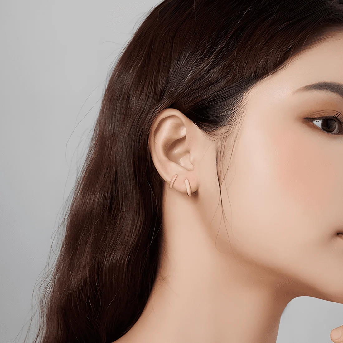 Pendientes de Aro Pequeños y Coloridos <myexti><span>Plata de Ley 925, chapada en oro blanco, esmaltados en verde, amarillo, turquesa, naranja y rosa</span></myexti> - Imagen 2