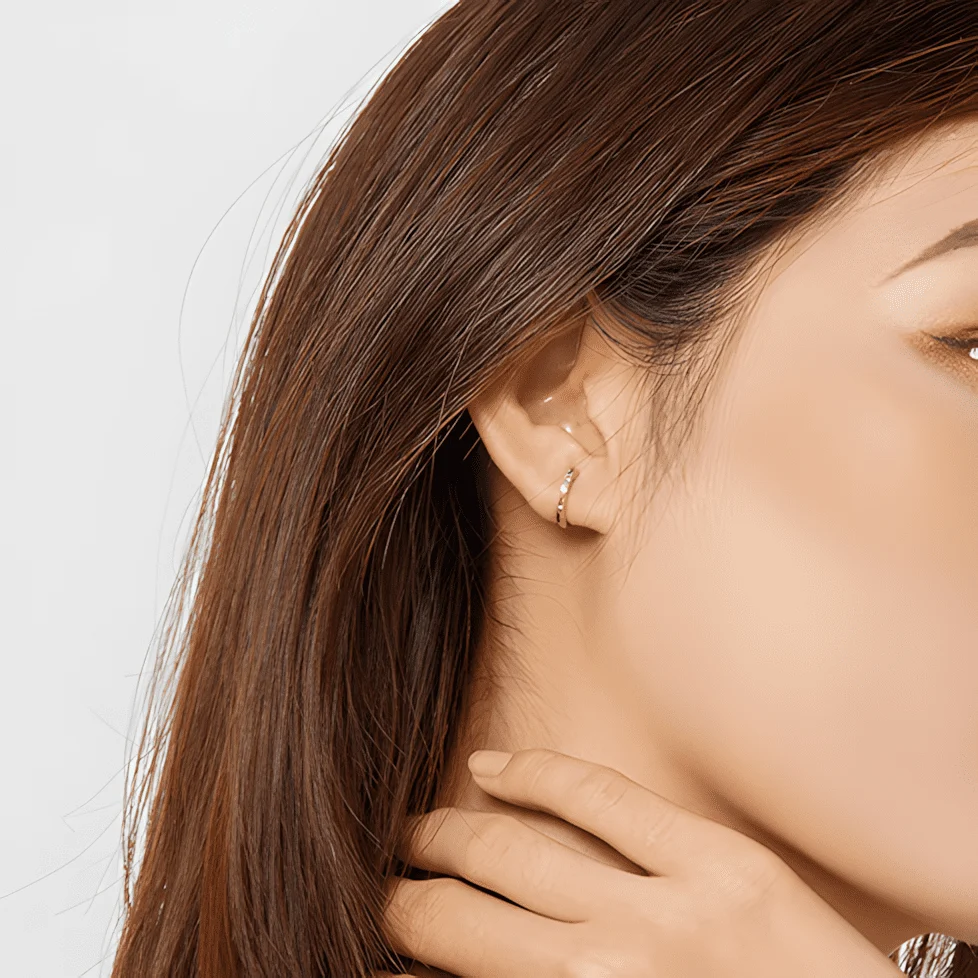 Pendientes de Aro Brillantes Arcoíris <myexti><span>Plata de Ley 925, chapada en oro amarillo, con circonitas de colores</span></myexti> - Imagen 2