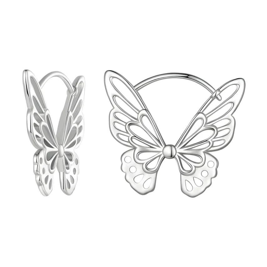 Pendientes Colgantes Mariposas <myexti><span>Plata de Ley 925, chapada en oro blanco</span></myexti>