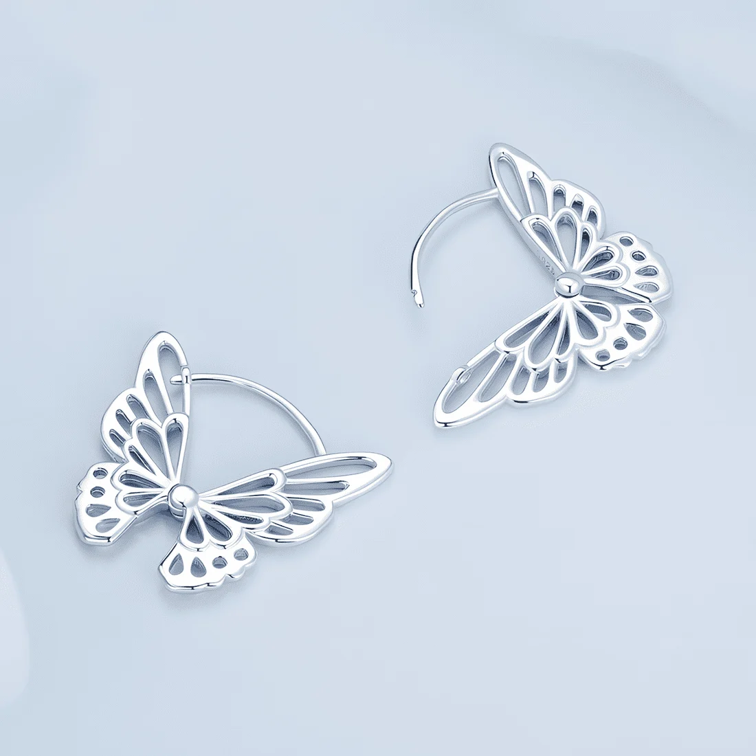 Pendientes Colgantes Mariposas <myexti><span>Plata de Ley 925, chapada en oro blanco</span></myexti> - Imagen 5