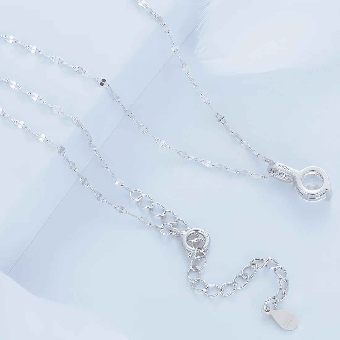 Collar Solitaire <myexti><span>Plata de Ley 925, chapada en oro blanco, con circonitas y longitud ajustable</span></myexti> - Imagen 5