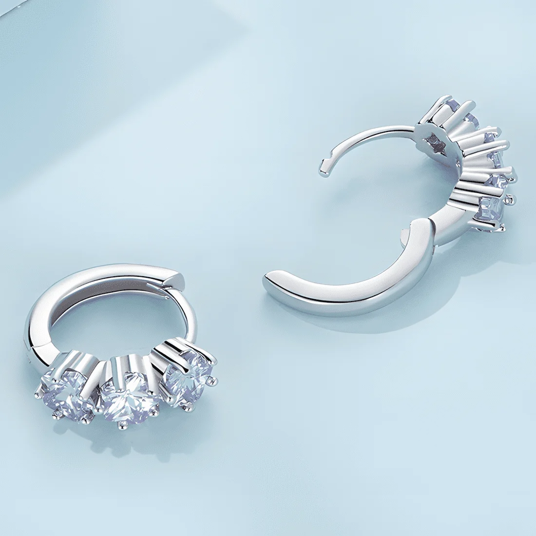 Pendientes Estrellas Púrpuras <myexti><span>Plata de Ley 925, chapada en oro blanco, con circonitas púrpuras</span></myexti> - Imagen 4