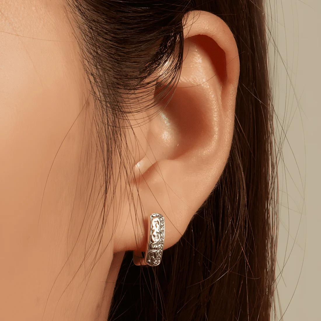 Pendientes Colgantes Vintage <myexti><span>Plata de Ley 925, chapada en oro blanco, con circonitas</span></myexti> - Imagen 2