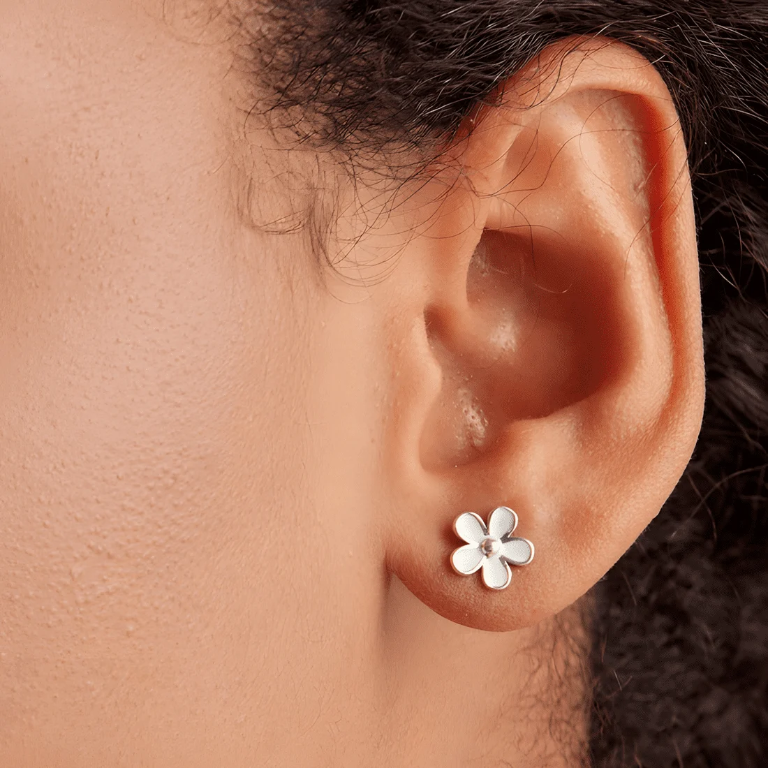 Pendientes de Margarita <myexti><span>Plata de Ley 925, chapada en oro blanco</span></myexti> - Imagen 2