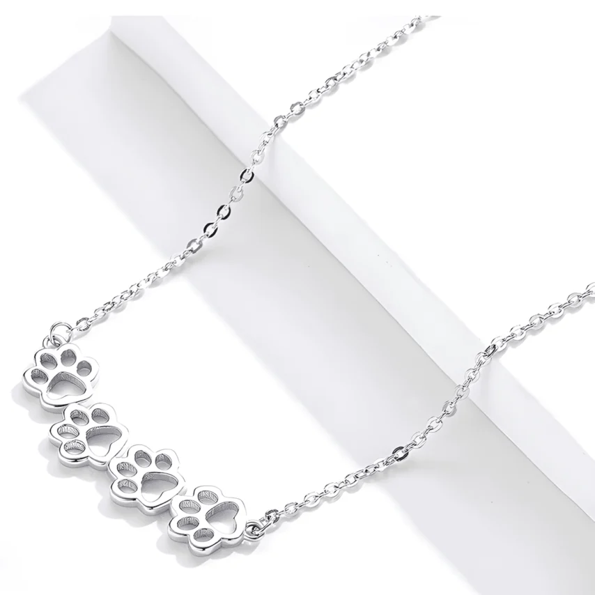 Collar Cuatro Patas <myexti><span>Plata de Ley 925, chapada en oro blanco, con longitud ajustable</span></myexti> - Imagen 4
