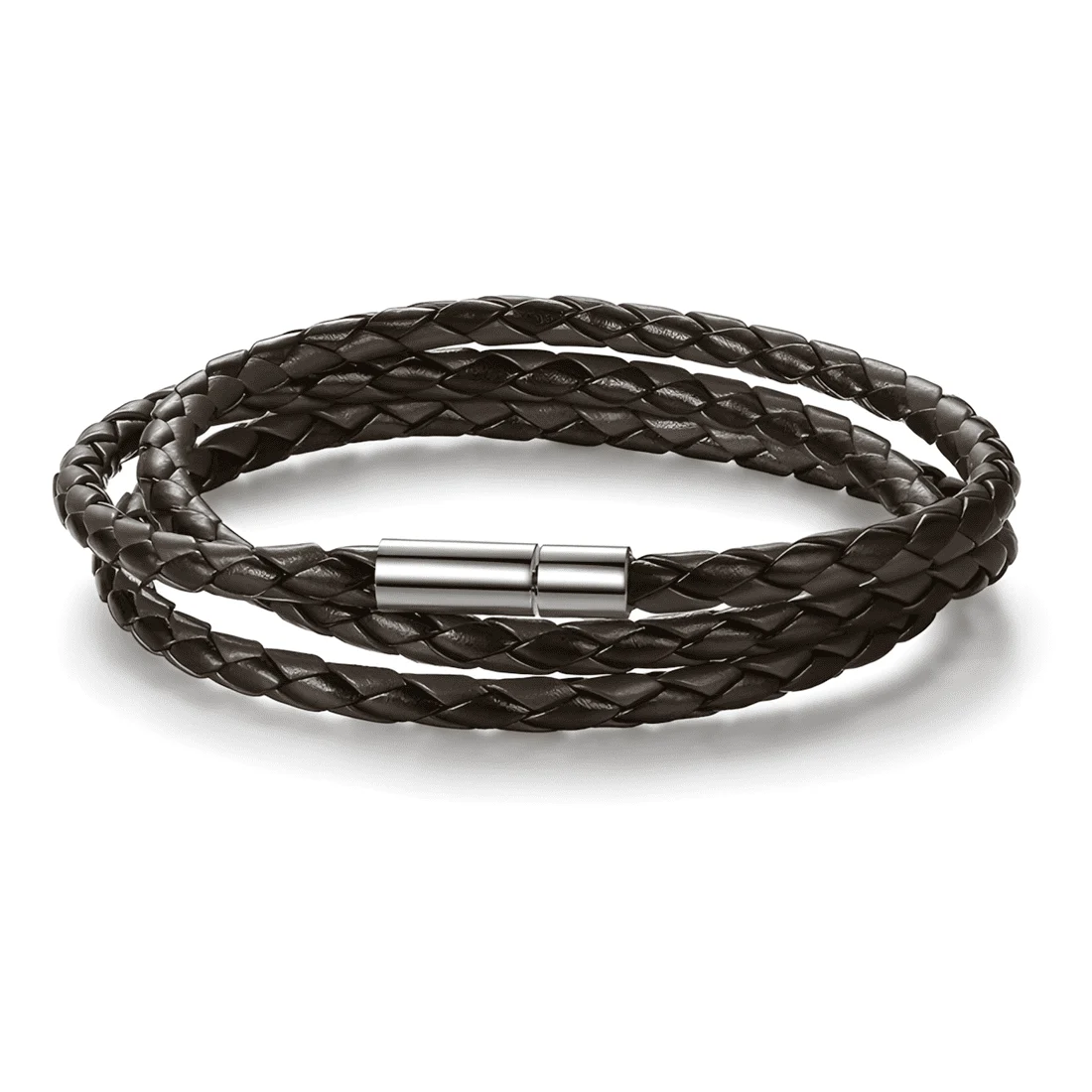 Pulsera de Cuero Marrón <myexti><span>con cierre magnético, 60 centímetros de largo</span></myexti>
