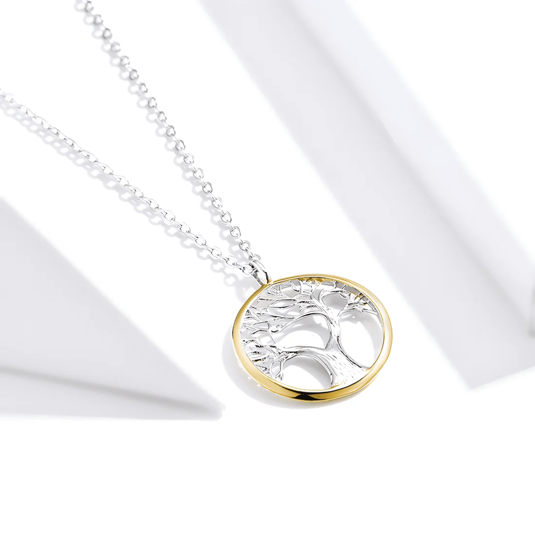 Collar Árbol de la Vida <myexti><span>Plata de Ley 925, chapada en oro blanco y amarillo</span></myexti> - Imagen 4