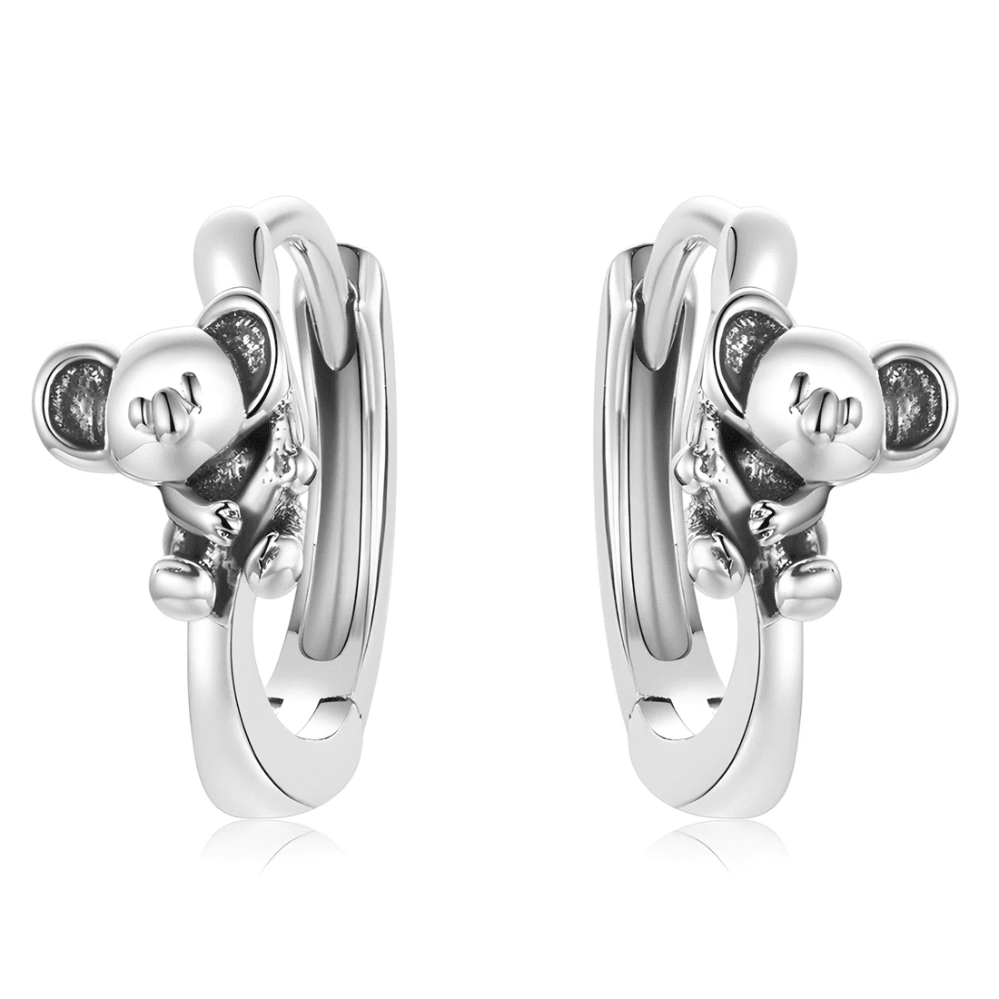 Pendientes de Aro Koala <myexti><span>Plata de Ley 925, chapada en oro blanco</span></myexti>
