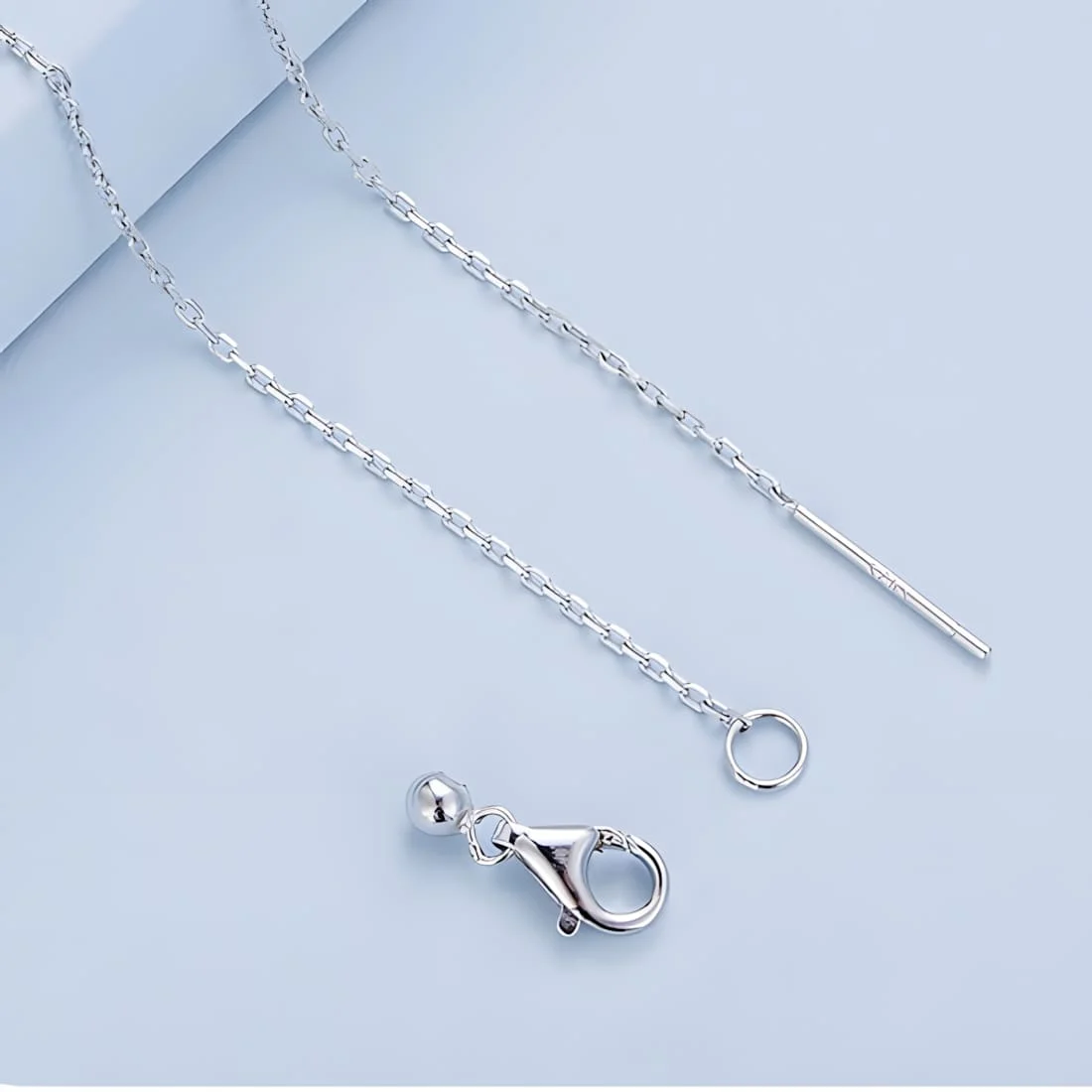 Collar de Corazón Alado <myexti><span>Plata de Ley 925, chapada en oro blanco, con circonitas y longitud ajustable</span></myexti> - Imagen 4