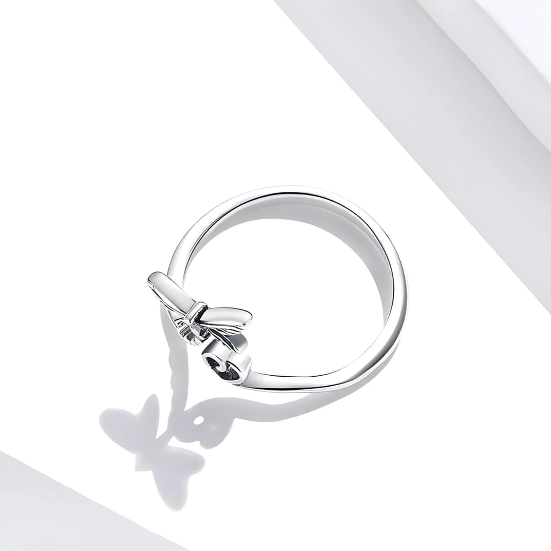 Anillo de Libélula <myexti><span>Plata de Ley 925, chapada en oro blanco - ajustable</span></myexti> - Imagen 5